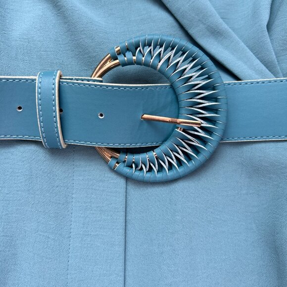 Zara Long Belted Jumpsuit with Belt Women's Light Green - Picture 5 of 14